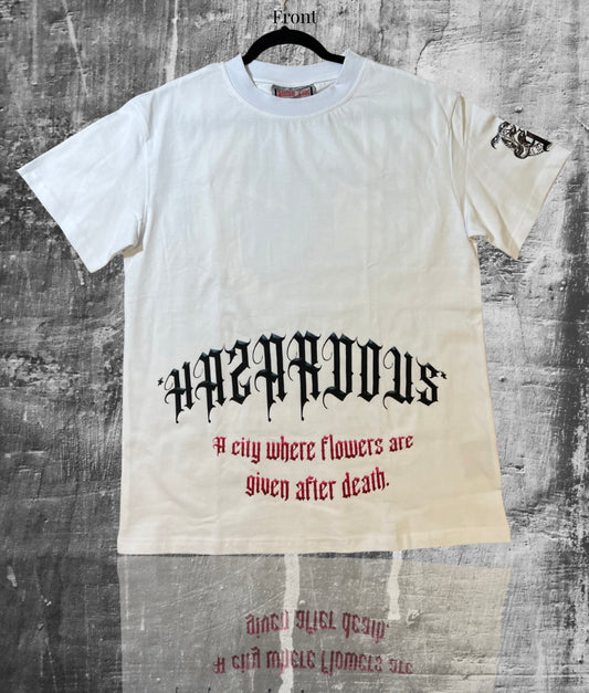 ETC "Hazardous" Flower T-shirt - White